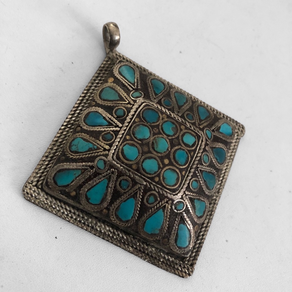 Vintage Indian-style Mosaic Pendant - Picture 2 of 4